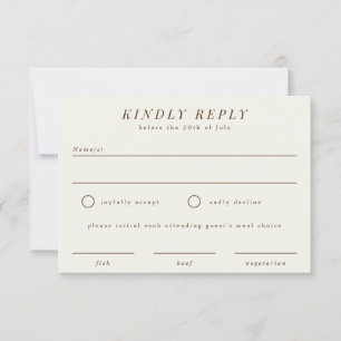 Simple Branch Wedding RSVP Reply Card