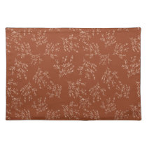 Simple Branches Fall Color Palette | Burnt Sienna Cloth Placemat