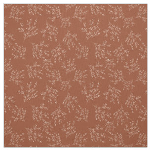 Simple Branches Fall Color Palette   Burnt Sienna Fabric