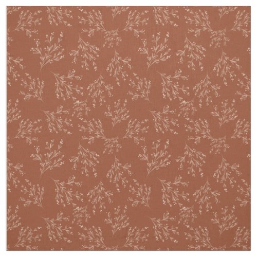 Simple Branches Fall Color Palette  Burnt Sienna Fabric