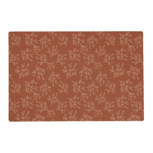Simple Branches Fall Color Palette  Burnt Sienna Placemat