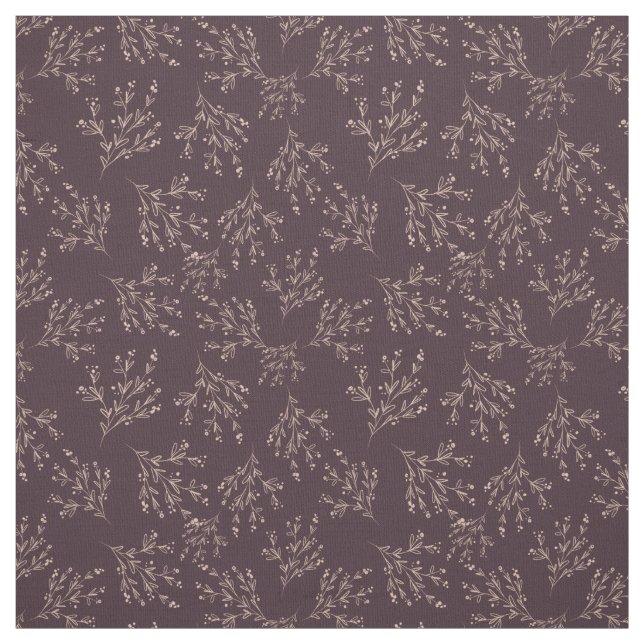 Simple Branches Fall Color Palette | Plum Wine Fabric (Swatch)