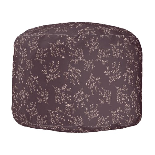 Simple Branches Fall Color Palette  Plum Wine Pouf