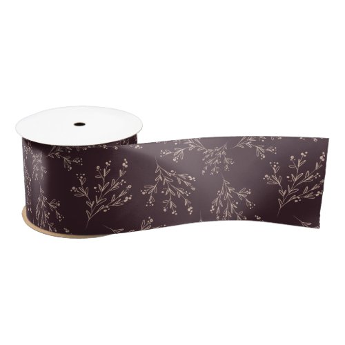 Simple Branches Fall Color Palette  Plum Wine Satin Ribbon