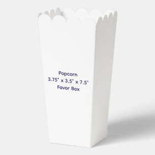 Simple Brand Promotion 3.75" x 3.5" x 7.5" Popcorn Favor Boxes