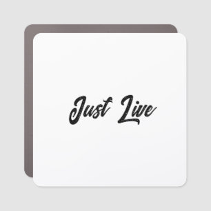 Simple Brand Promotion 3" x 3" Square Rounded Car Magnet