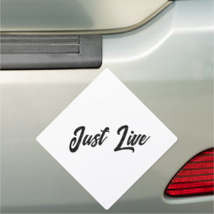 Simple Brand Promotion 7" x 7" Diamond Rounded Car Magnet