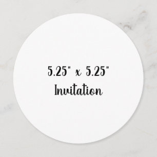 Simple Brand Promotion Circle 5.25" x 5.25" Invitation