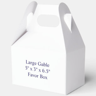 Simple Brand Promotion Large Gable 5" x 3" x 6.5" Favor Boxes