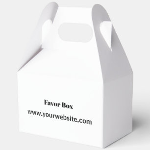 Simple Brand Promotion Large Gable 5" x 3" x 6.5" Favor Boxes