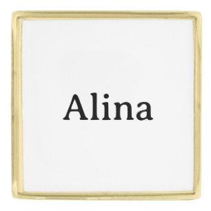 Simple Brand Promotion Large Square Gold Finish Lapel Pin