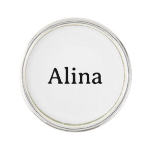 Simple Brand Promotion Round Silver Plated Lapel Pin