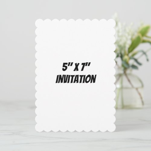 Simple Brand Promotion Scalloped 5" x 7"  Invitation