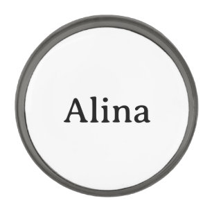 Simple Brand Promotion Small Round Gunmetal Finish Lapel Pin