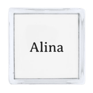 Simple Brand Promotion Small Square Silver Finish Lapel Pin