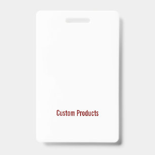 Simple Brand Promotion Vertical Plastic Badge