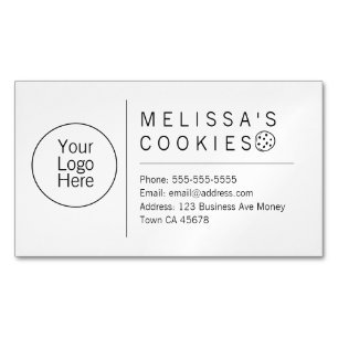 Simple Brand Ready Bakery Business Card Magnet
