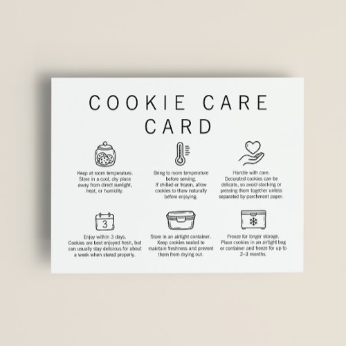 Simple Brand Ready Bakery Cookie Care Card
