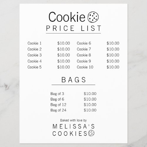 Simple Brand Ready Bakery Menu Flyer
