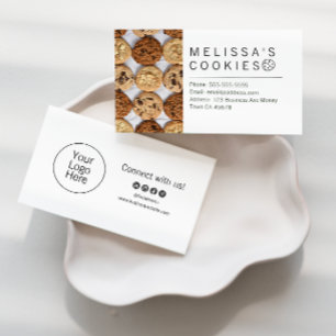 Simple Brand Ready Bakery Photo Business Card