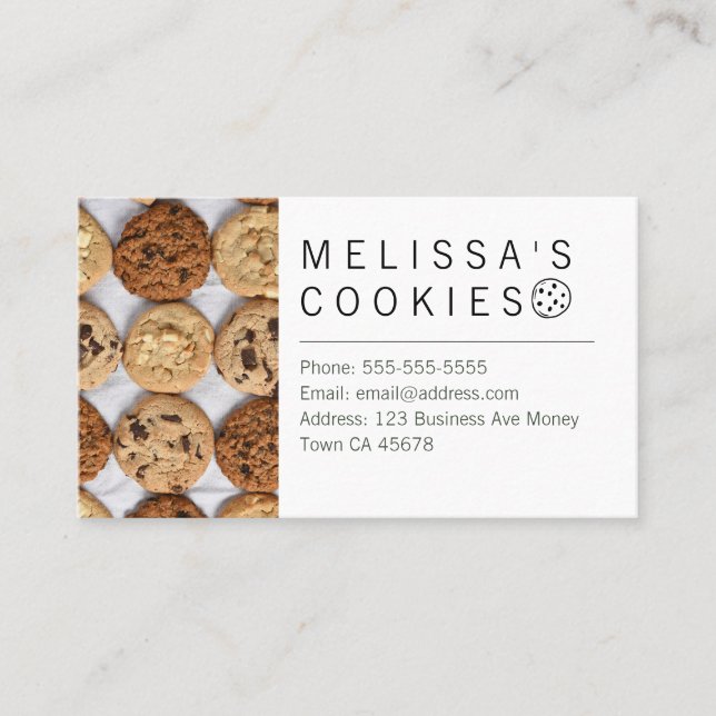 Simple Brand Ready Bakery Photo Business Card (Front)