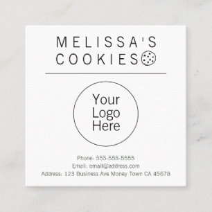Simple Brand Ready Bakery Square Business Card