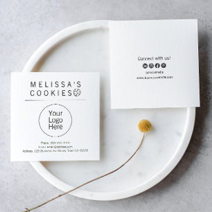 Simple Brand Ready Bakery Square Business Card