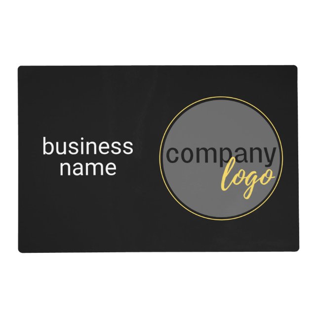 SIMPLE BRANDED BUSINESS LOGO COMPANY NAME CUSTOM PLACEMAT (Front)