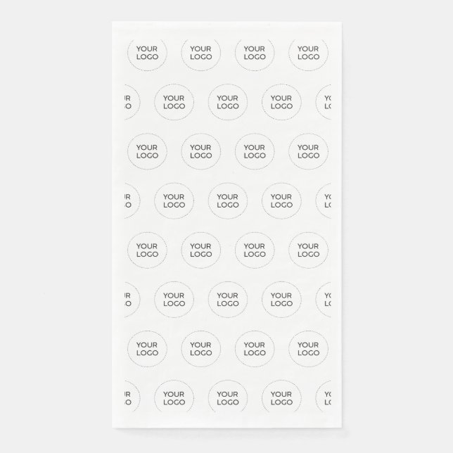 Simple Branded Custom Business Logo Promotional Paper Guest Towels (Front)