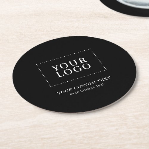 Simple Branded Custom Business Logo Promotional Ro Round Paper Coaster