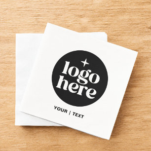 Simple Branded Custom Text Logo Napkins