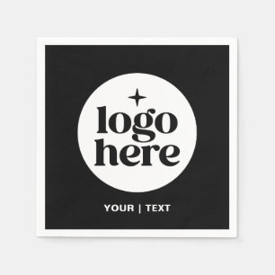 Simple Branded Custom Text Logo Napkins