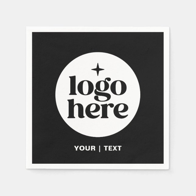 Simple Branded Custom Text Logo Napkins (Front)
