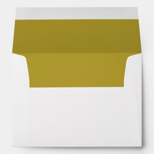 Simple Brass Return Address Lined Envelope
