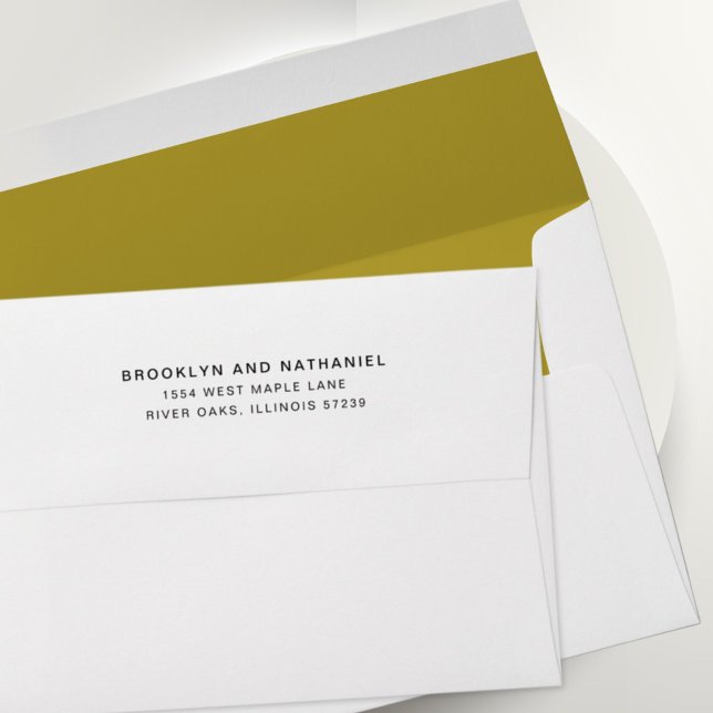 Simple Brass Return Address Lined Envelope (Creator Uploaded)