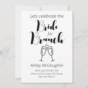 Simple Bridal Brunch Invite