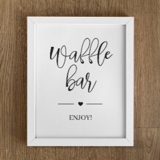 Simple Bridal Shower Waffle bar Poster