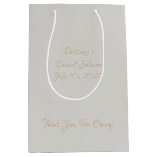Simple Bridal Shower White Medium Gift Bag
