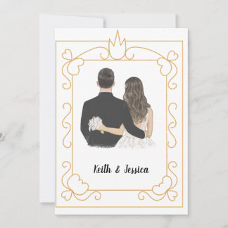 Simple Bride and Groom Wedding Save The Date