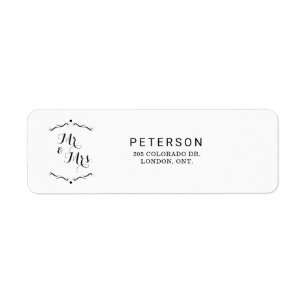 Simple Bride and Groom White Label