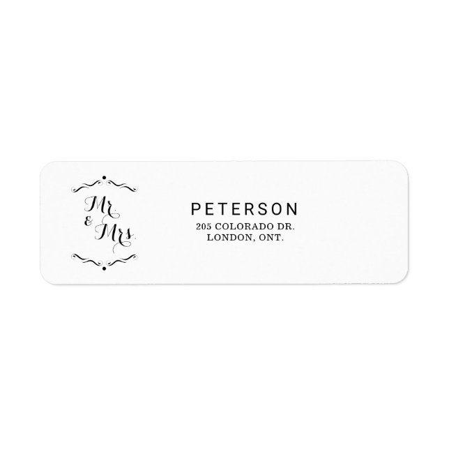 Simple Bride and Groom White Label (Front)