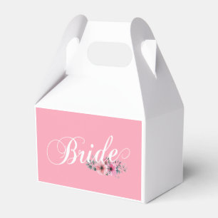 Simple Bride Floral Calligraphy   Favor box