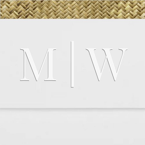 Simple Bride Groom Wedding 2 Initial Monogram VS Embosser