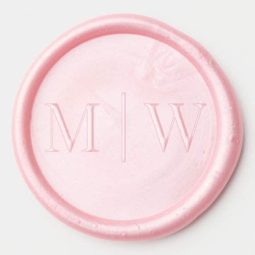 Simple Bride Groom Wedding 2 Initial Monogram VS Wax Seal Sticker