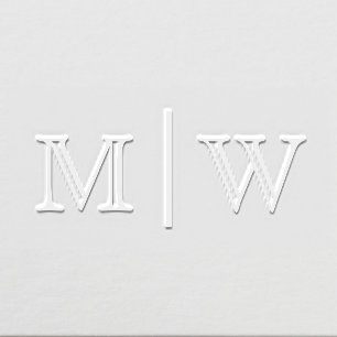 Simple Bride Groom Wedding 2 Initial Monogram VSO Embosser