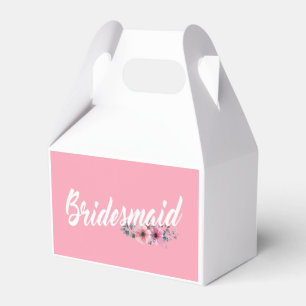 Simple Bridesmaid Wedding Calligraphy   Favor box