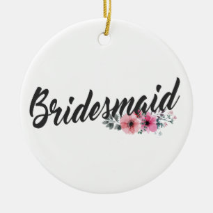 Simple Bridesmaid Wedding Calligraphy Ornament