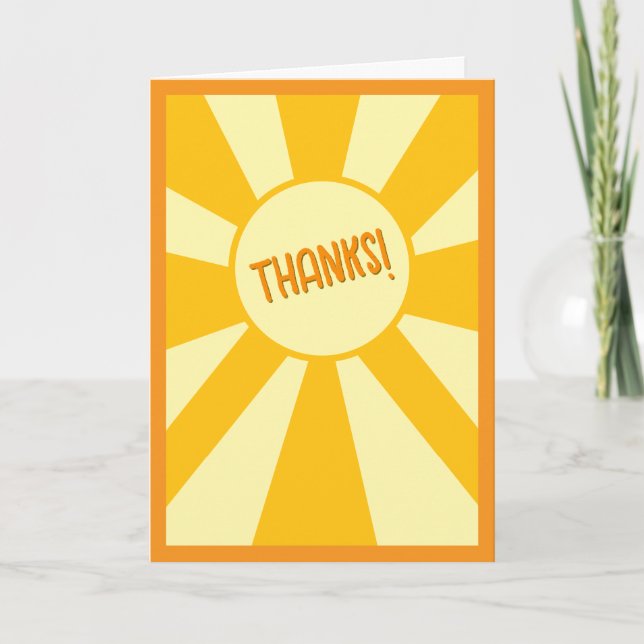 Simple Bright Cheery Thank You Holiday Card (Front)