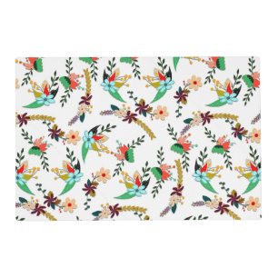 Simple Bright Floral Pattern Placemat
