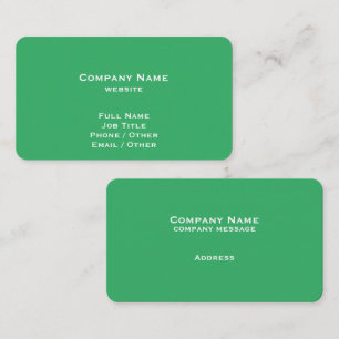 Simple Bright Green Business Card